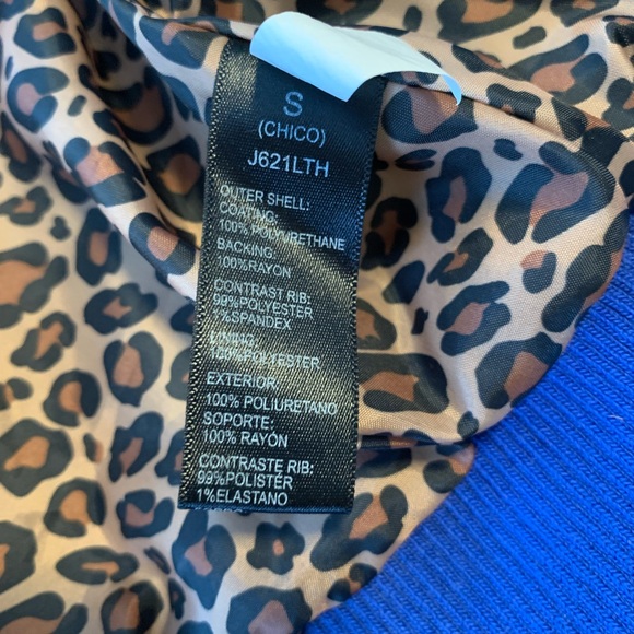 C’ESTTOI Cobalt Blue Faux Leather Jacket - Picture 4 of 8